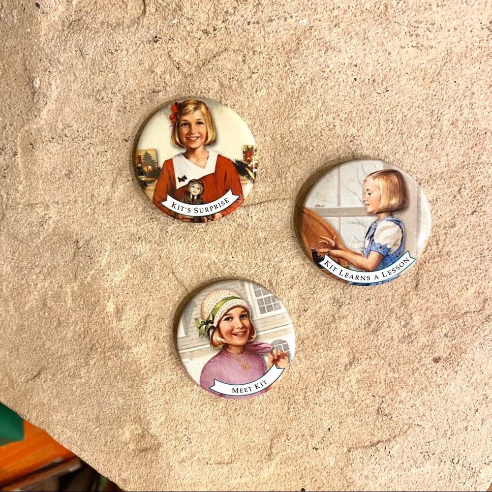 2000 Set of 3 Kit American Girl Doll Collect Pins